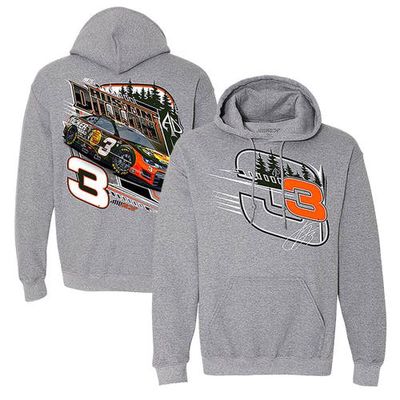 NASCAR Men's Richard Childress Racing Team Collection Heather Gray Austin Dillon 2023 #3 Bass Pro Shops Pullover Hoodie