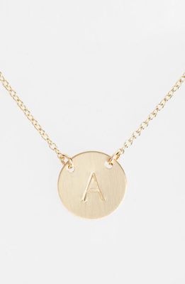 Nashelle 14k-Gold Fill Anchored Initial Disc Necklace in 14K Gold Fill A 