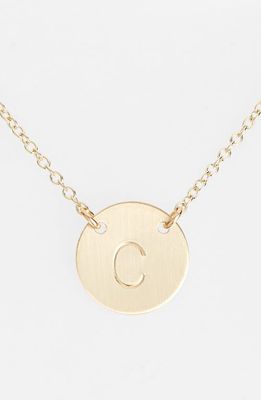 Nashelle 14k-Gold Fill Anchored Initial Disc Necklace in 14K Gold Fill C 