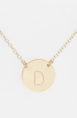 Nashelle 14k-Gold Fill Anchored Initial Disc Necklace in 14K Gold Fill D 