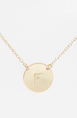 Nashelle 14k-Gold Fill Anchored Initial Disc Necklace in 14K Gold Fill F 