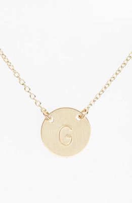 Nashelle 14k-Gold Fill Anchored Initial Disc Necklace in 14K Gold Fill G 