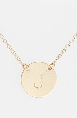 Nashelle 14k-Gold Fill Anchored Initial Disc Necklace in 14K Gold Fill J 