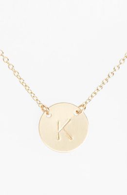 Nashelle 14k-Gold Fill Anchored Initial Disc Necklace in 14K Gold Fill K 