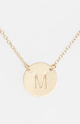 Nashelle 14k-Gold Fill Anchored Initial Disc Necklace in 14K Gold Fill M 