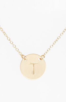 Nashelle 14k-Gold Fill Anchored Initial Disc Necklace in 14K Gold Fill T