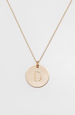 Nashelle 14k-Gold Fill Initial Disc Necklace in 14K Gold Fill D 