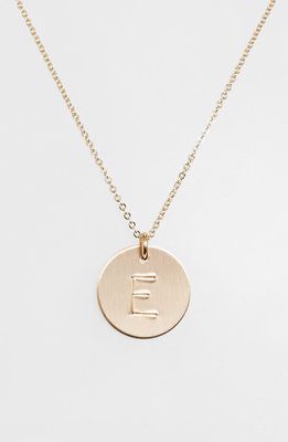 Nashelle 14k-Gold Fill Initial Disc Necklace in 14K Gold Fill E 