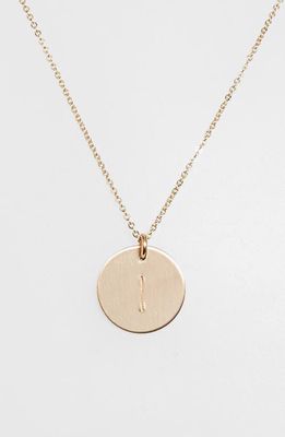 Nashelle 14k-Gold Fill Initial Disc Necklace in 14K Gold Fill I 