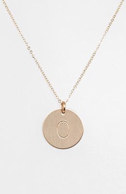 Nashelle 14k-Gold Fill Initial Disc Necklace in 14K Gold Fill O 