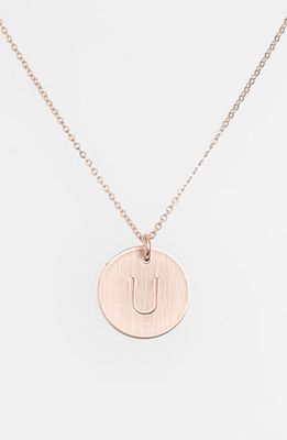 Nashelle 14k-Gold Fill Initial Disc Necklace in 14K Gold Fill U 