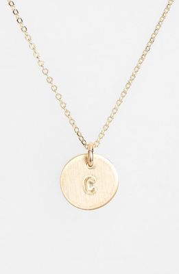 Nashelle 14k-Gold Fill Initial Mini Circle Necklace in 14K Gold Fill C 