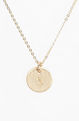 Nashelle 14k-Gold Fill Initial Mini Circle Necklace in 14K Gold Fill D 