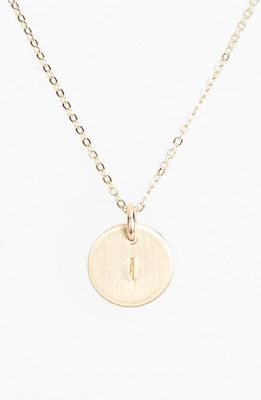 Nashelle 14k-Gold Fill Initial Mini Circle Necklace in 14K Gold Fill I 