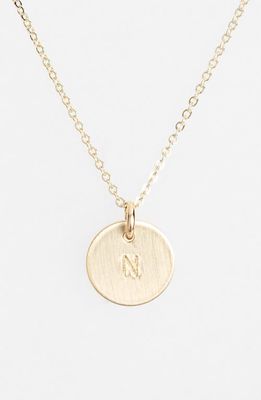 Nashelle 14k-Gold Fill Initial Mini Circle Necklace in 14K Gold Fill N 