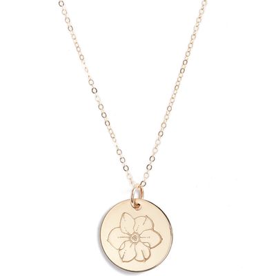 Nashelle Birth Flower Necklace in 14K Gold Fill - December 