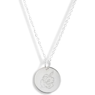 Nashelle Birth Flower Necklace in Sterling Silver - August 