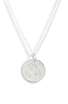 Nashelle Birth Flower Necklace in Sterling Silver - February