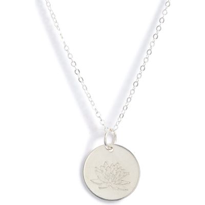 Nashelle Birth Flower Necklace in Sterling Silver - July 