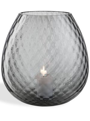 NasonMoretti Macramé glass candle holder - Grey