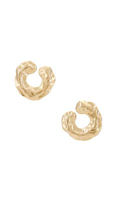 Natalie B Jewelry Helena Earrings in Metallic Gold.