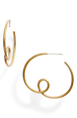 Natalie Joy Klint Hoop Earrings in Brass