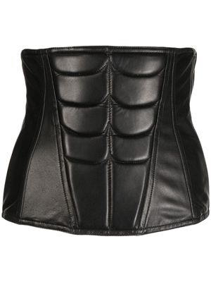 Natasha Zinko Abs leather corset - Black