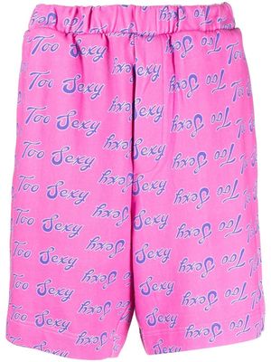 Natasha Zinko all-over Too-Sexy print shorts - Pink