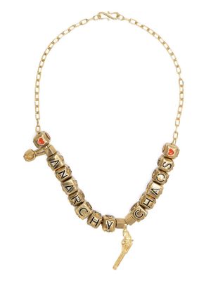 Natasha Zinko Anarchy Chaos charm necklace - Gold