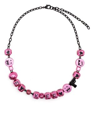 Natasha Zinko bead-detail necklace - Pink