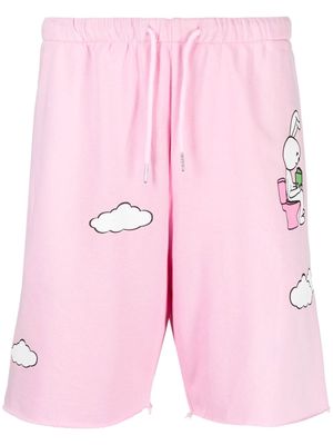Natasha Zinko Bunny and Clouds Jogging Shorts - Pink