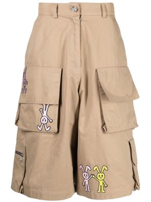 Natasha Zinko Bunny Cargo Shorts - Brown