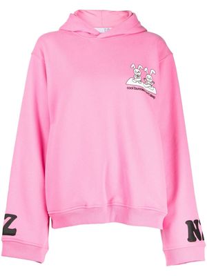 Natasha Zinko bunny-print hoodie - Pink