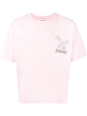 Natasha Zinko bunny-print T-shirt - Pink