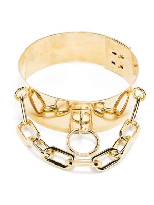 Natasha Zinko chain-detail silver choker necklace - Gold