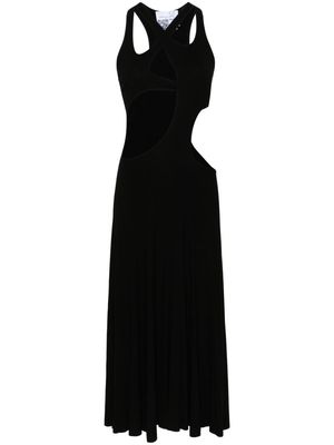 Natasha Zinko cut-out fine-ribbed maxi dress - Black