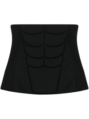 Natasha Zinko debossed-detail panelled corset - Black