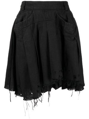Natasha Zinko distressed-effect mini skirt - Black