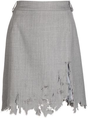 Natasha Zinko distressed office skirt - Grey