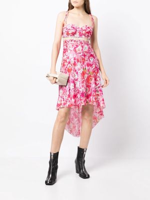 Natasha Zinko floral-print midi dress - Pink