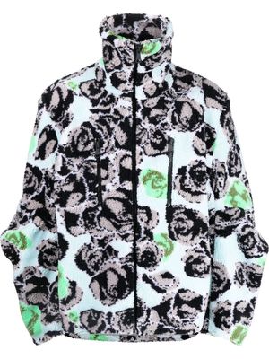 Natasha Zinko floral-print oversize fleece jacket - Multicolour