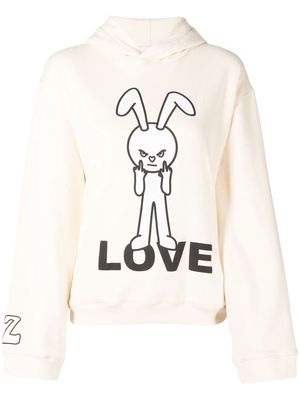 Natasha Zinko graphic-print pullover hoodie - White