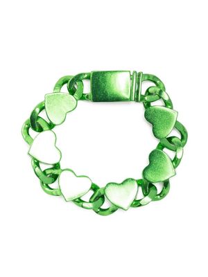 Natasha Zinko Heart Chain bracelet - Green