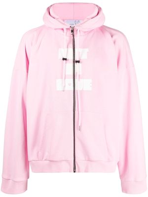 Natasha Zinko Heart graphic-print hoodie - Pink