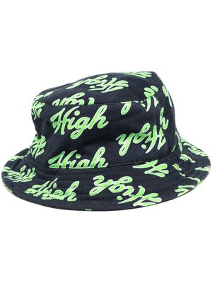Natasha Zinko High printed bucket hat - Green