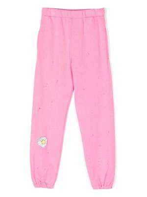 Natasha Zinko Kids floral-print cotton track pants - Pink