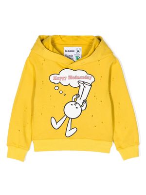 Natasha Zinko Kids graphic-print cotton hoodie - Yellow