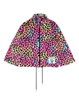 Natasha Zinko Kids leopard-print zip-up jacket - Pink