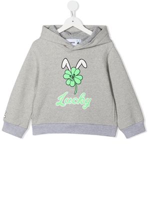 Natasha Zinko Kids Lucky cotton-blend hoodie - Grey