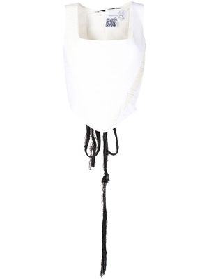 Natasha Zinko lace-detail corset - White